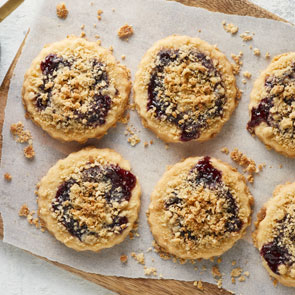 Blåbær Crumble Cookies