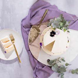 Coconut and Lemon Buttercream Two-Tier Cake