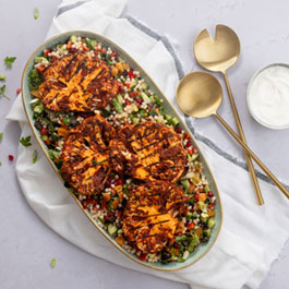 BBQ’d Cauliflower with Jewelled Couscous