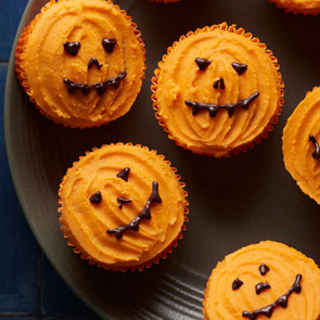 Cupcakes visage de citrouille