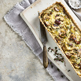 Quiche de cogumelos vegan