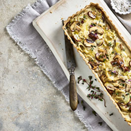 Quiche vegan cu ciuperci