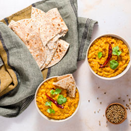 Pumpkin dhal and chapati